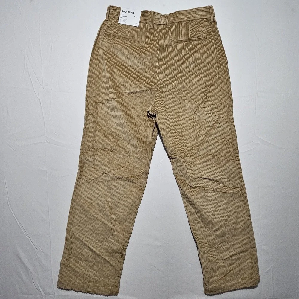 Mode‎ of One Men's Relaxed Fit Corduroy Pants Medium Brown Size 31